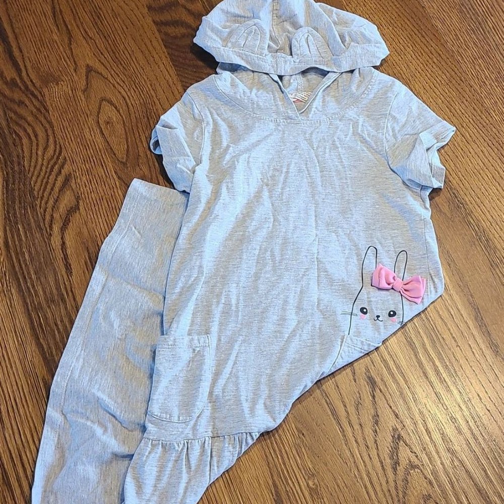 H&M Hooded Bunny Shortsleeve Dress - Size 8-10
